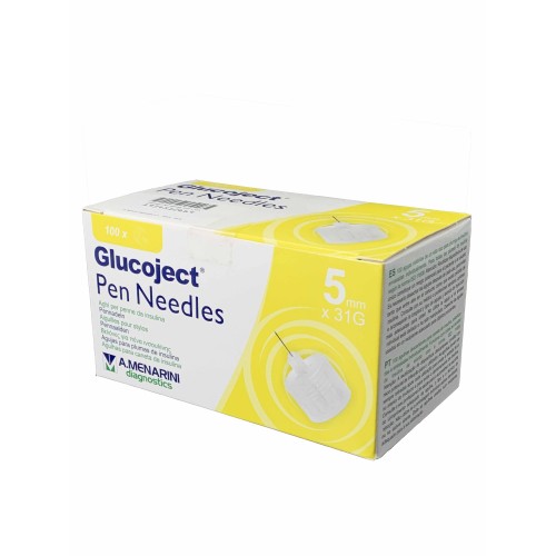 GLUCOJECT Pen Needles Aghi per Penna da Insulina 31G 5mm 100 pezzi